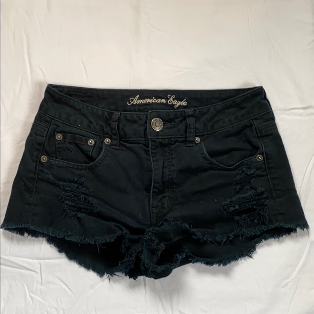 Black Jean Shorts